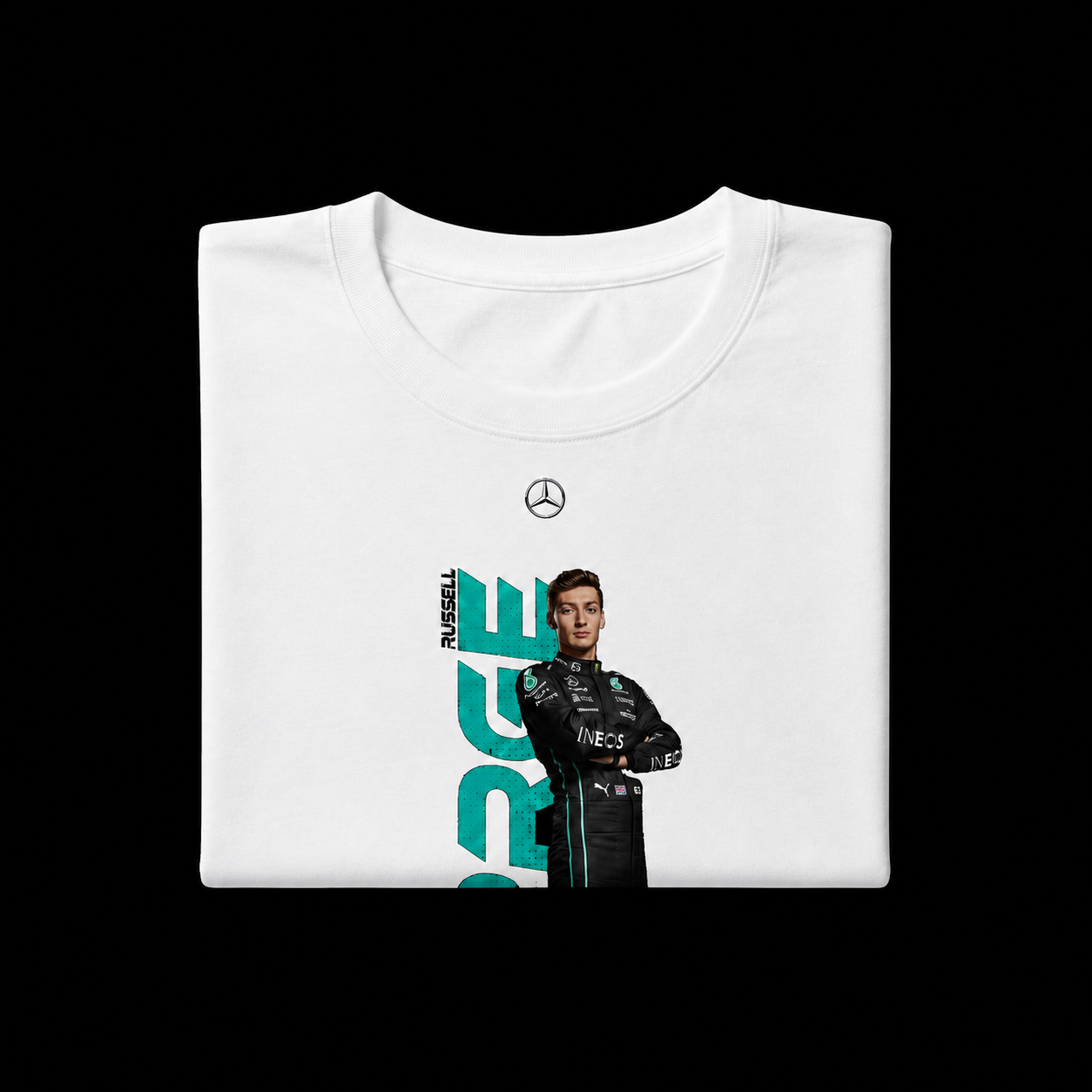 George Russell MERCEDES AMG - Camiseta Oversize Manga Corta