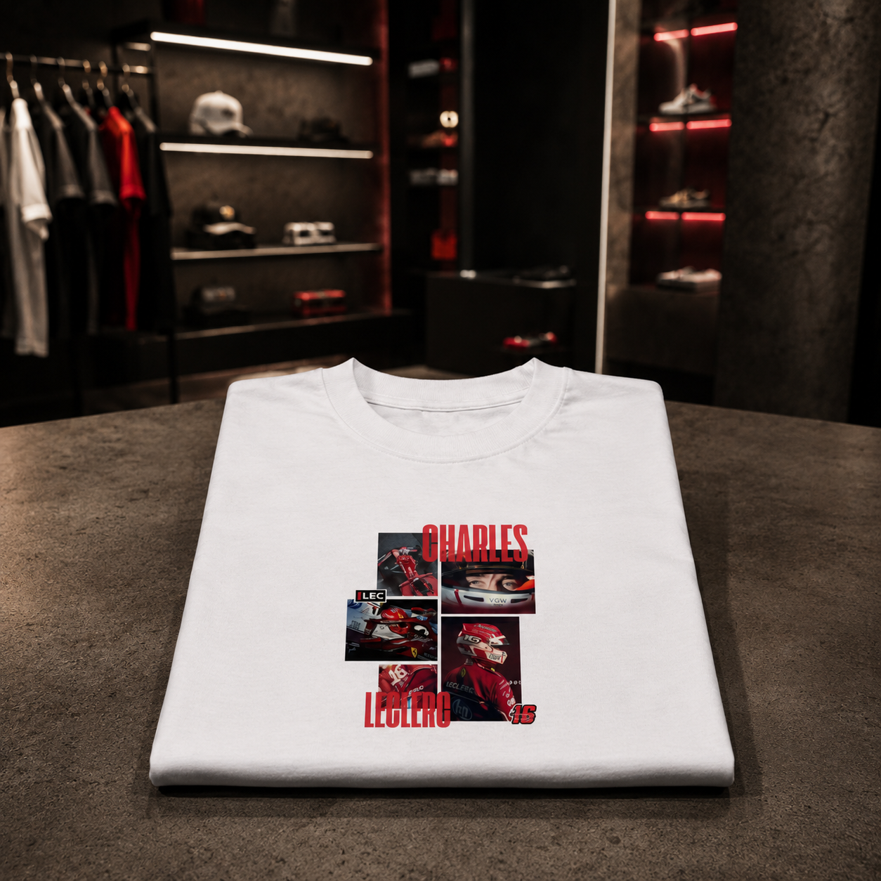 CHARLES LECLERC FERRARI - Camiseta Oversize Manga Corta