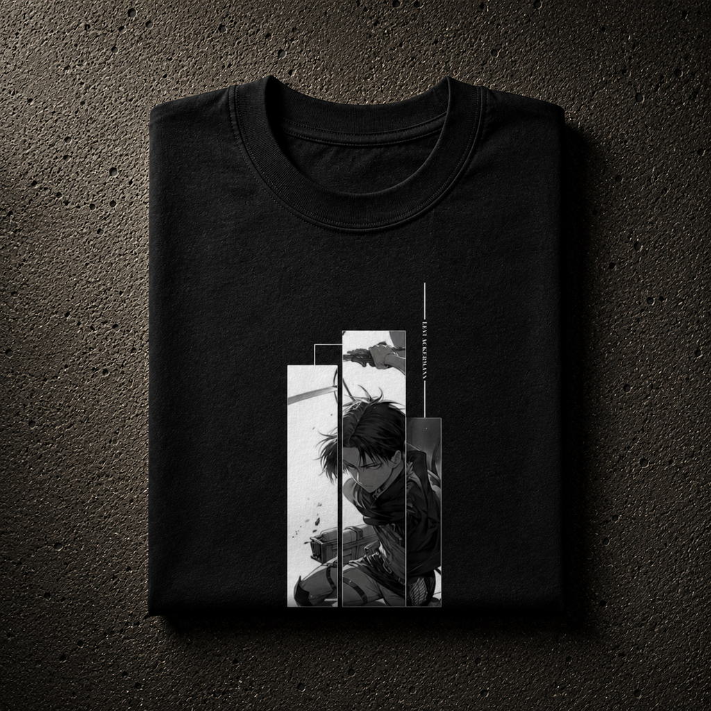 Levi Ackerman AOT - Camiseta Oversize Manga Corta