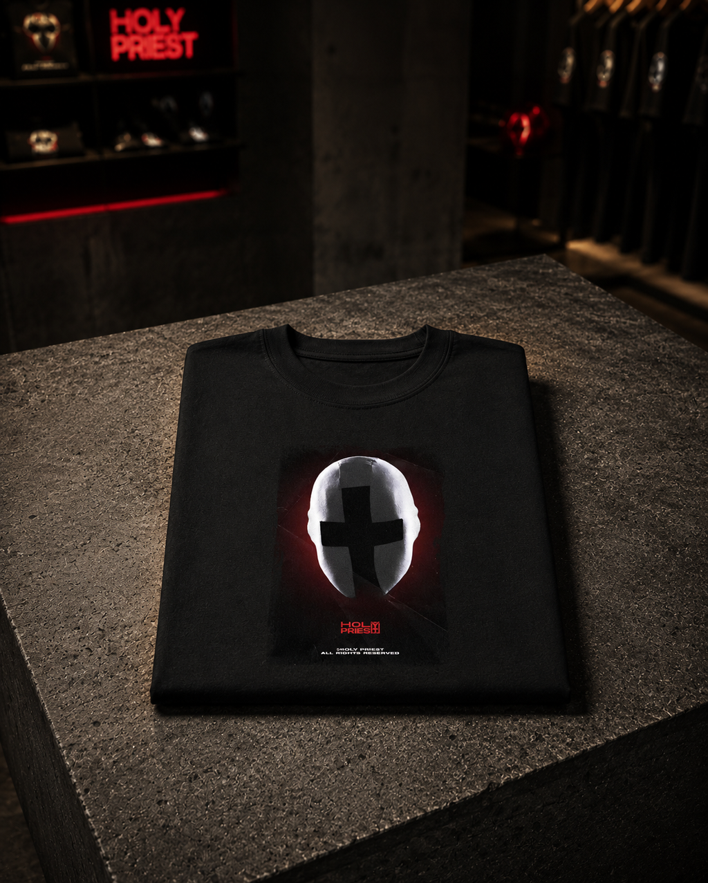 Holy Priest Hard Techno - Camiseta Oversize Manga Corta
