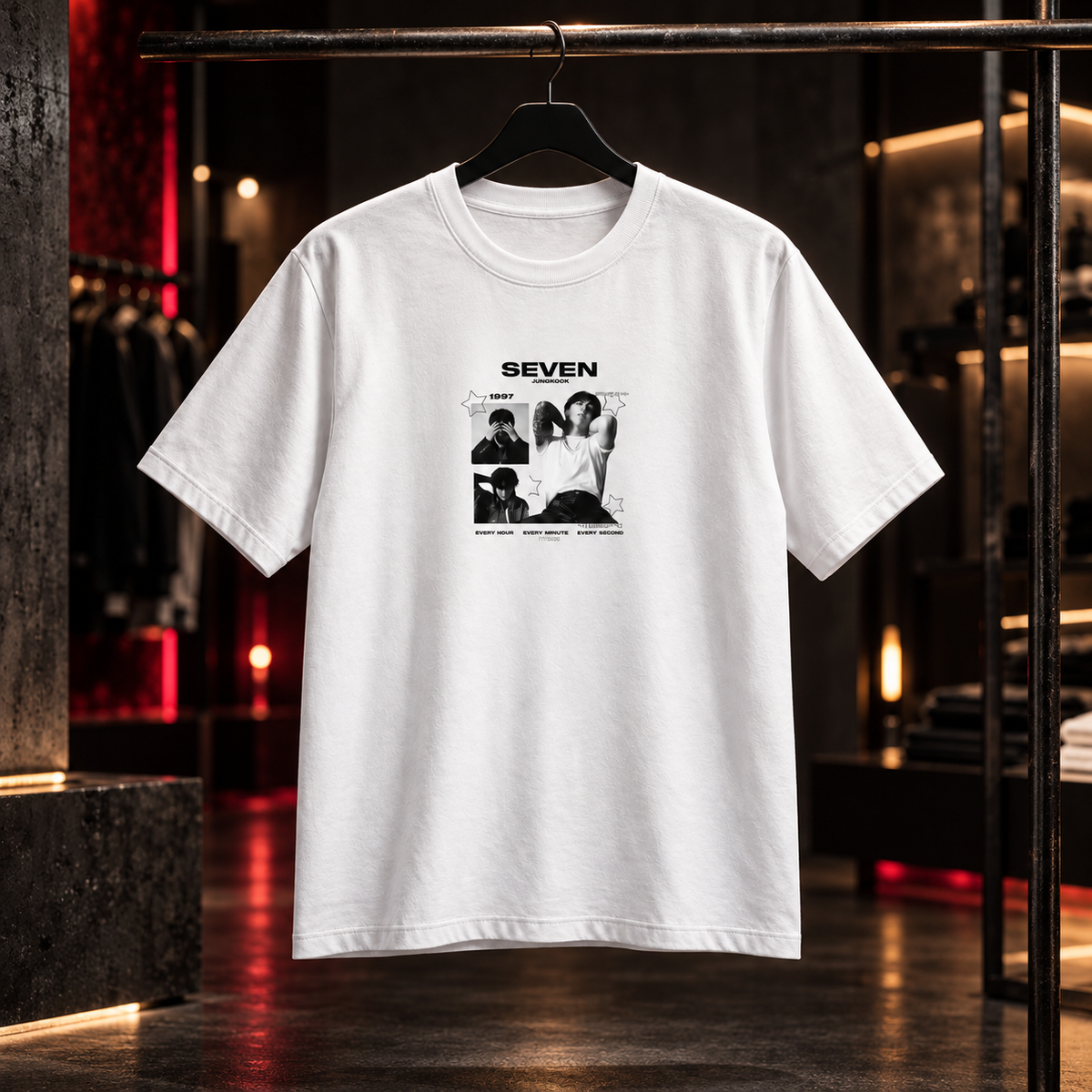 Jungkook BTS - Camiseta Oversize Manga Corta