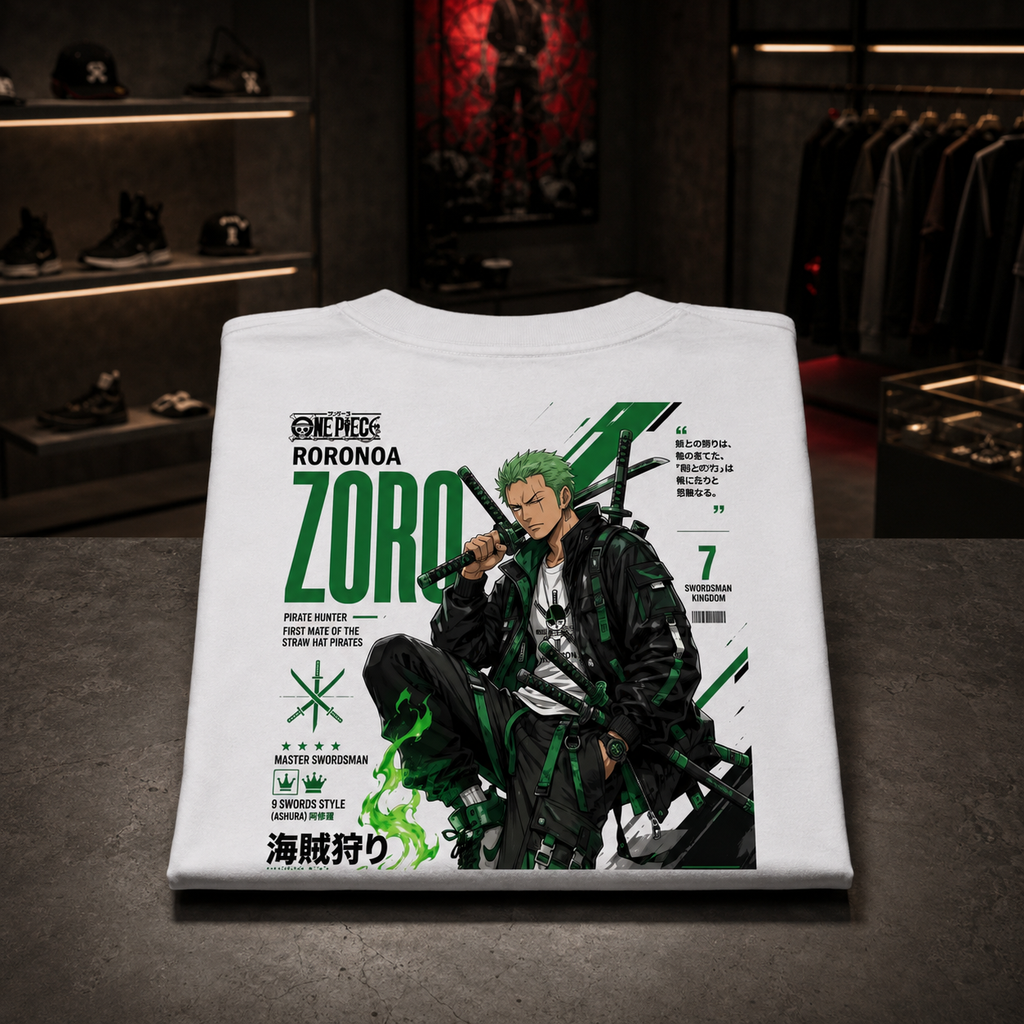 Roronoa Zoro ONE PIECE - Camiseta Oversize Manga Corta