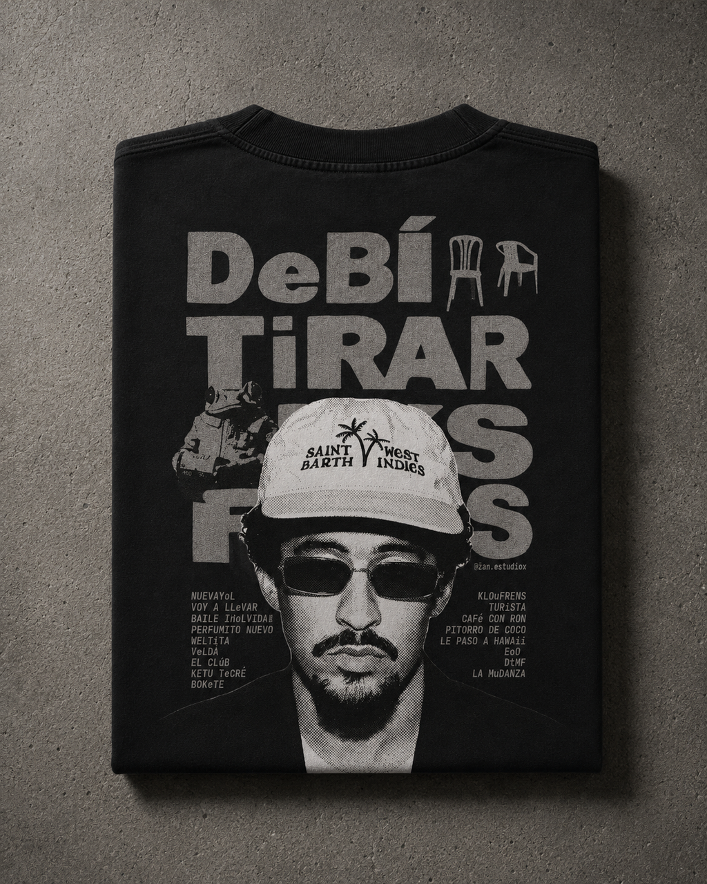 Bad Bunny DTMF x VantaLab - Camiseta Oversize Manga Corta