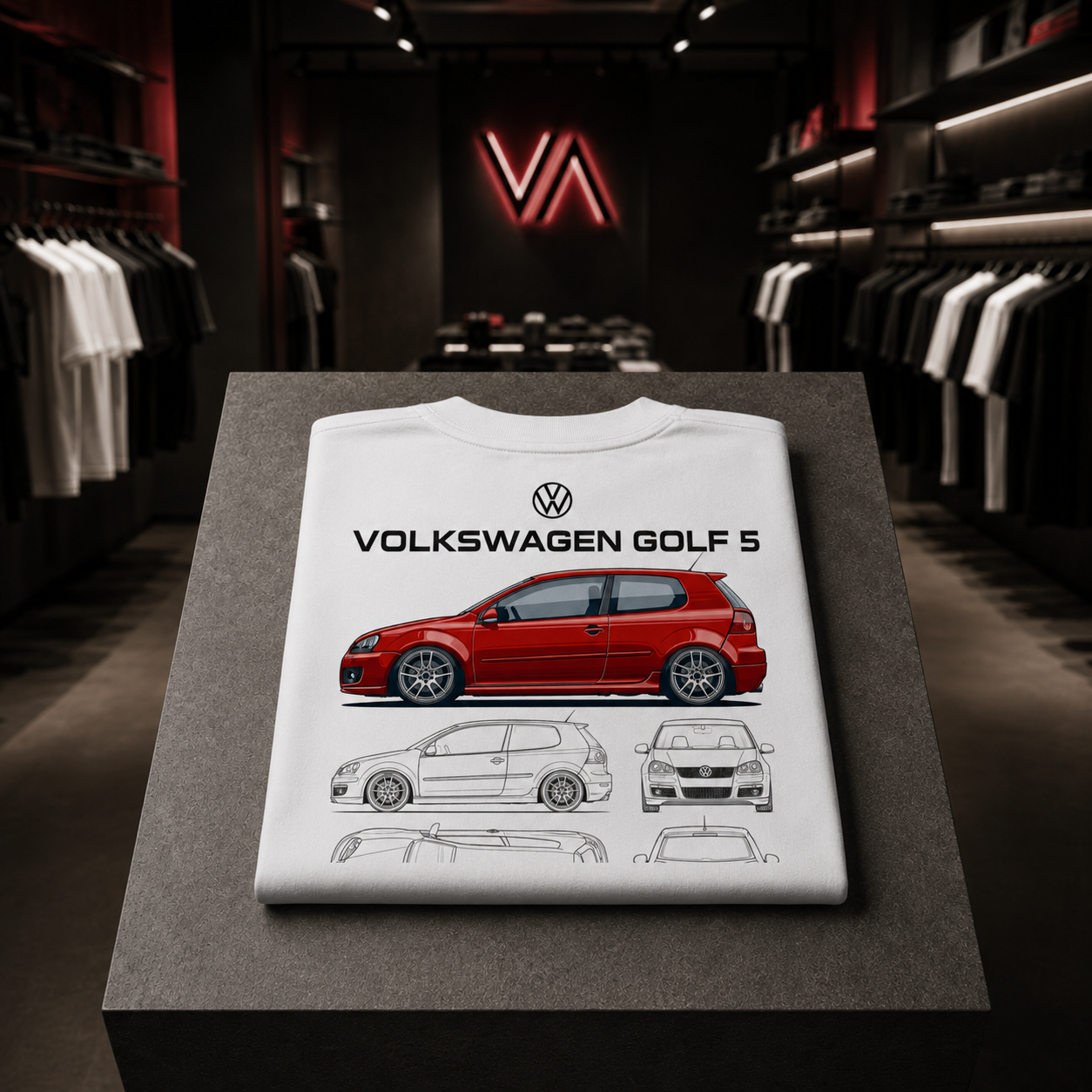 Volkswaguen Golf MK5 - Camiseta Oversize Manga Corta