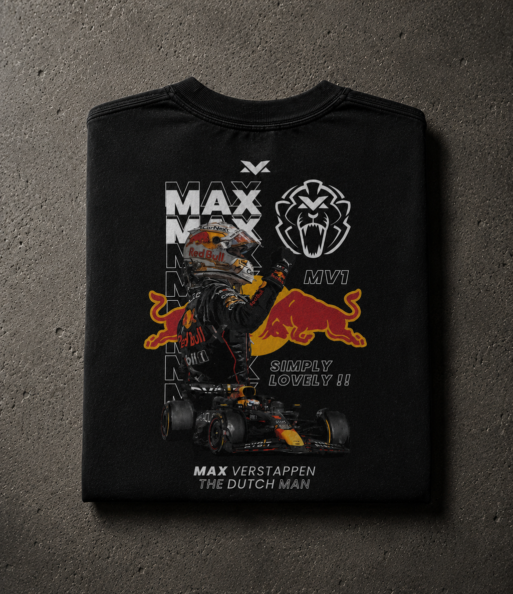 Max Verstappen REDBULL - Camiseta Oversize Manga Corta
