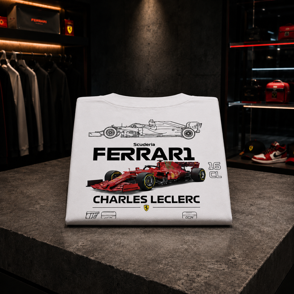CHARLES LECLERC FERRARI - Camiseta Oversize Manga Corta