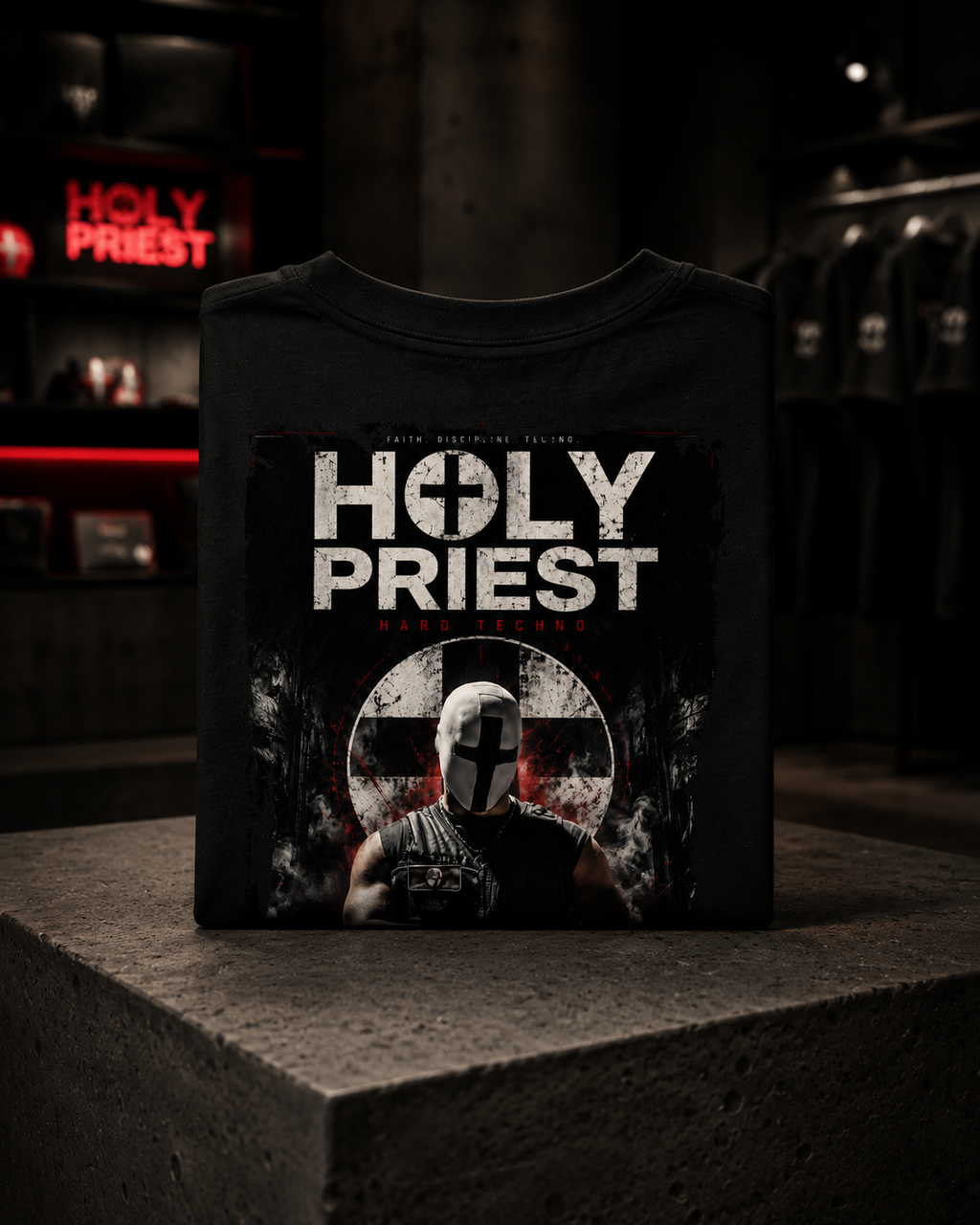 Holy Priest Hard Techno - Camiseta Oversize Manga Corta