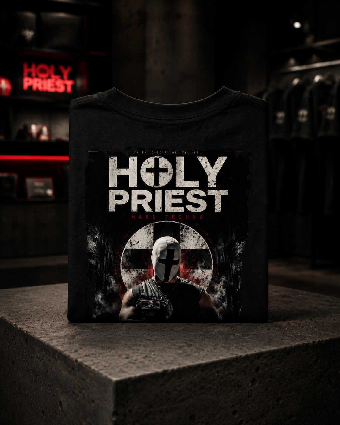 Holy Priest Hard Techno - Camiseta Oversize Manga Corta