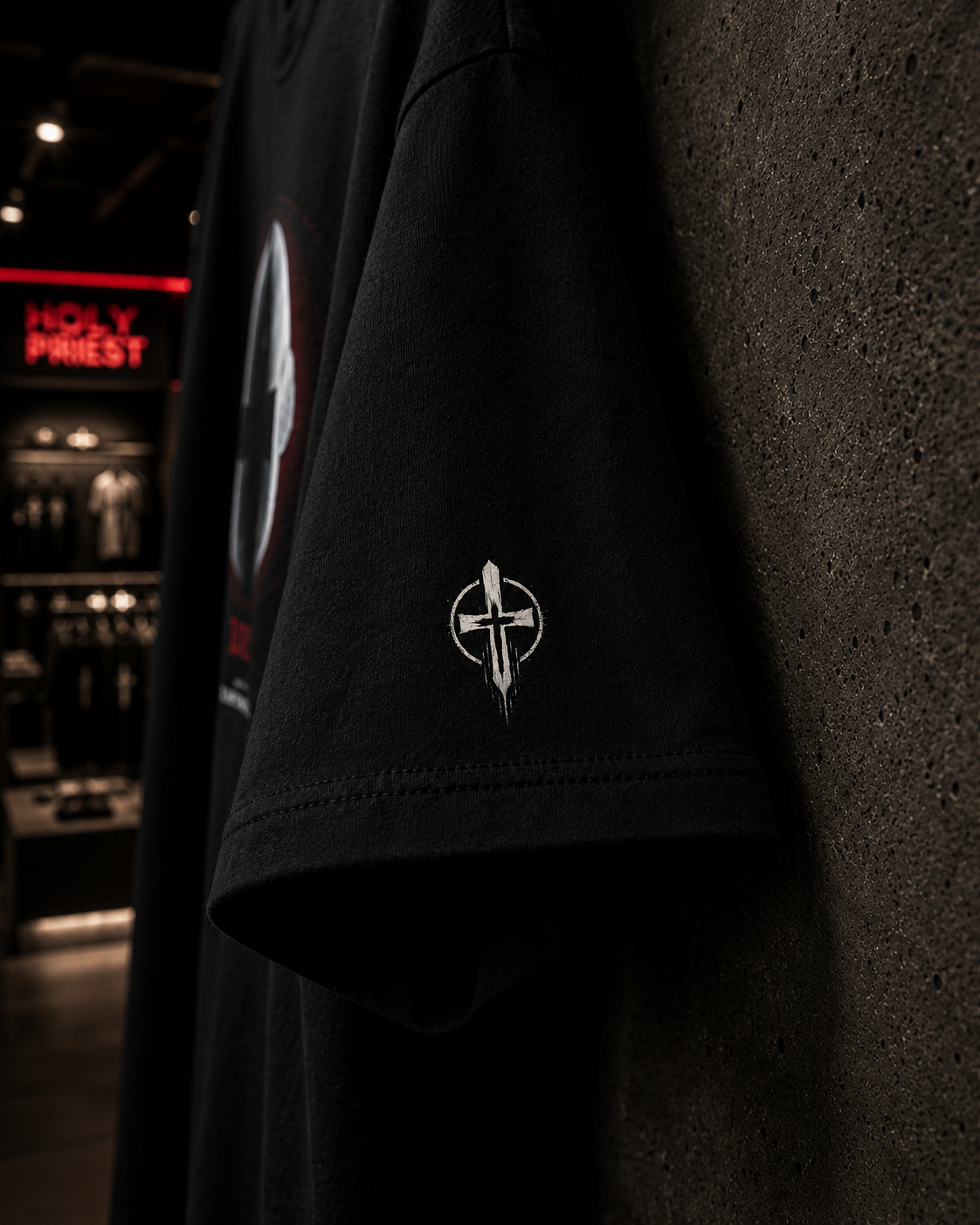Holy Priest Hard Techno - Camiseta Oversize Manga Corta