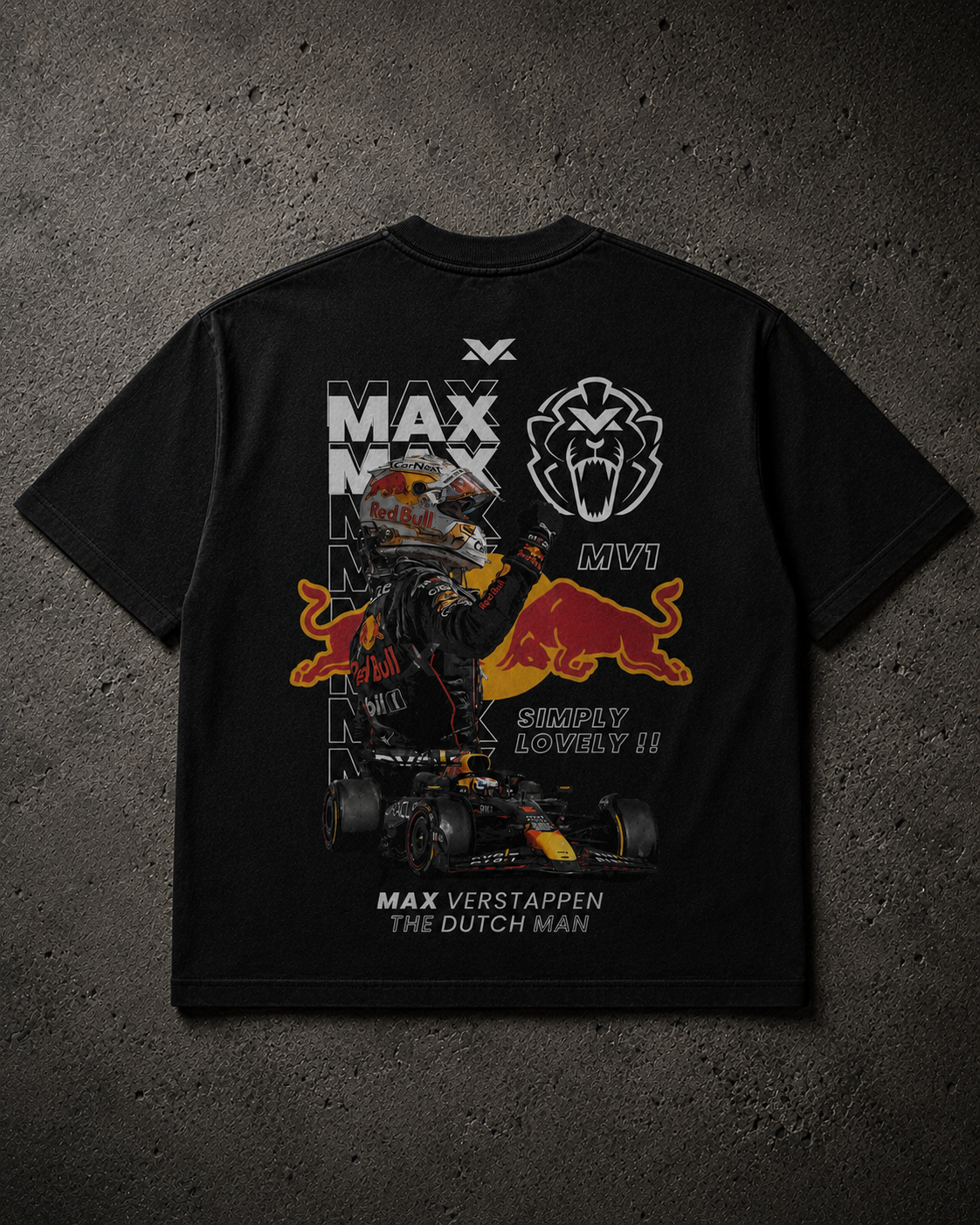 Max Verstappen REDBULL - Camiseta Oversize Manga Corta