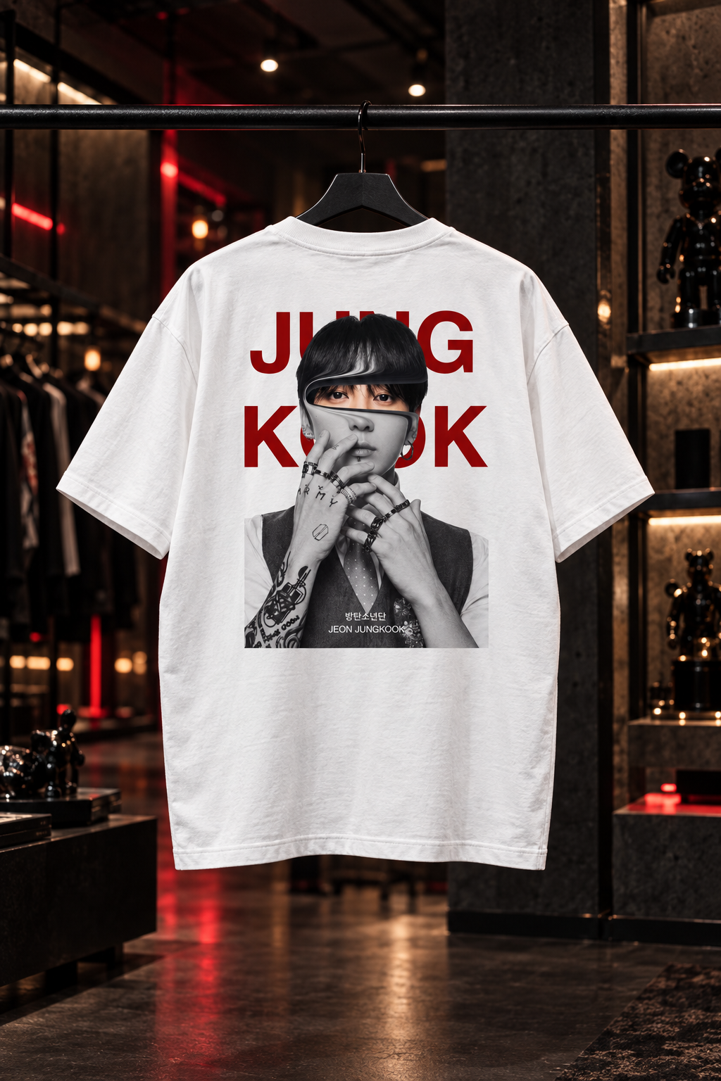 Jungkook BTS - Camiseta Oversize Manga Corta