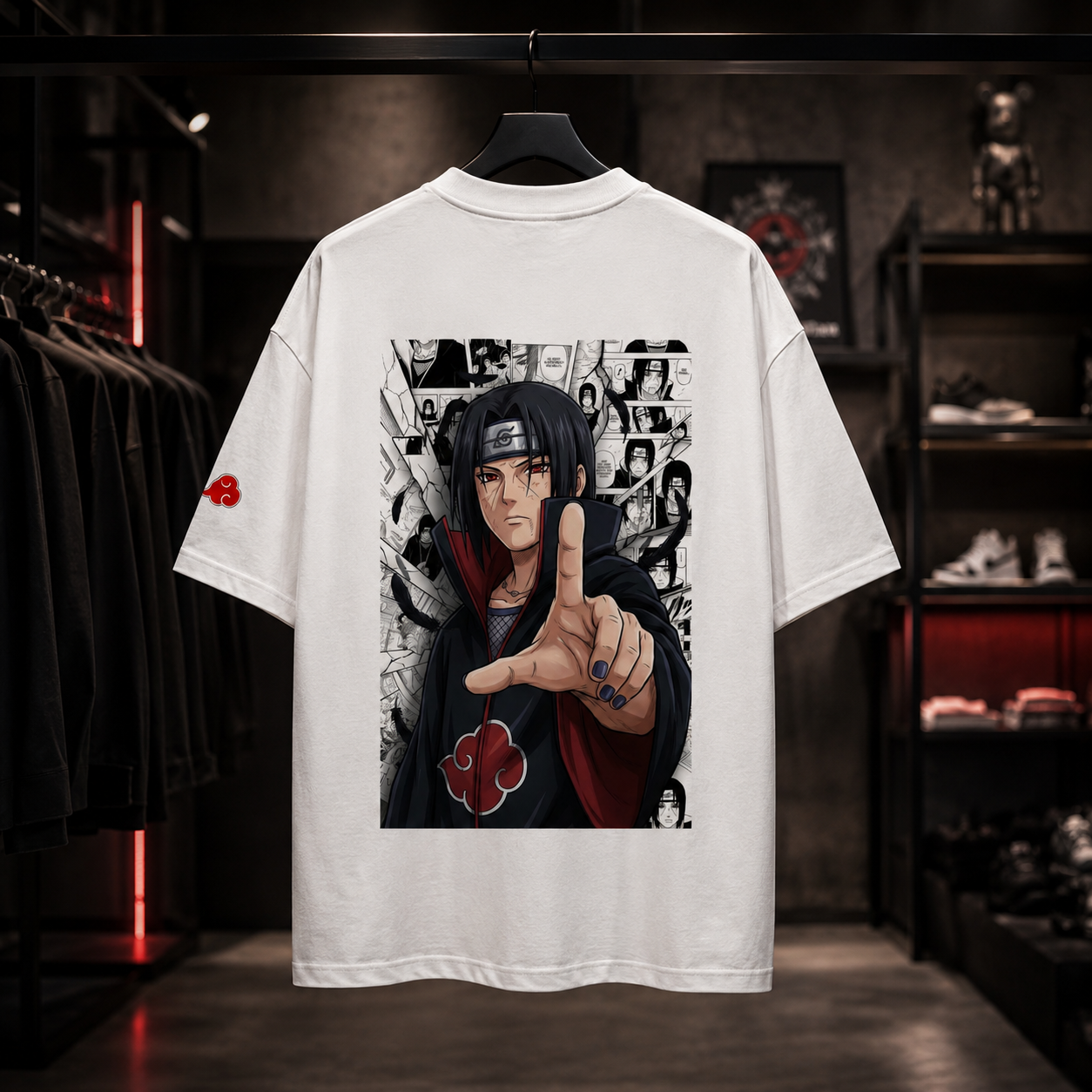 Itachi NARUTO - Camiseta Oversize Manga Corta