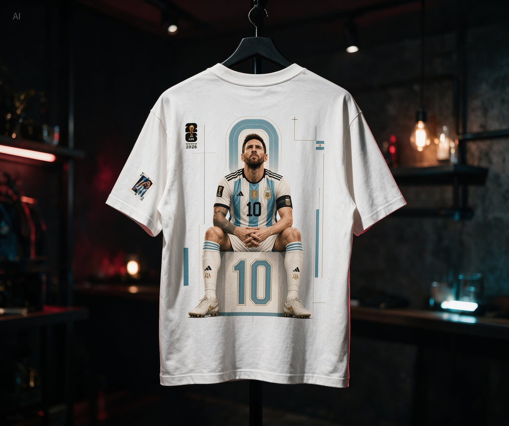 Messi World Cup 2026 - Camiseta Oversize Manga Corta
