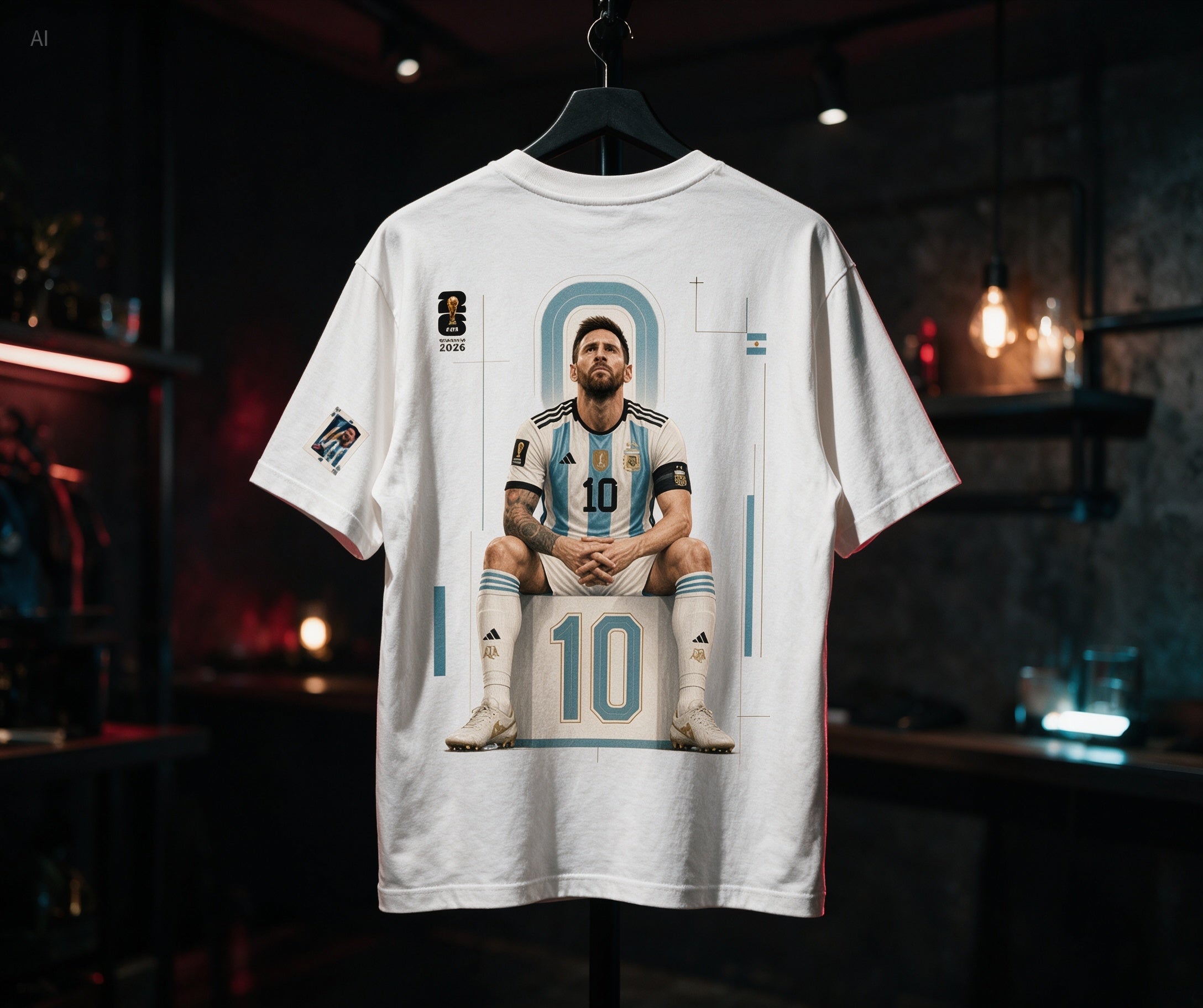Messi World Cup 2026 - Camiseta Oversize Manga Corta