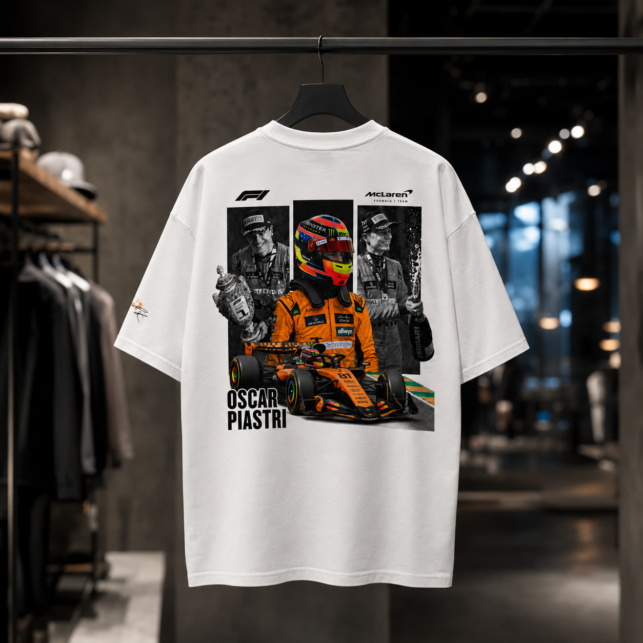 Oscar Piastri MCLAREN - Camiseta Oversize Manga Corta