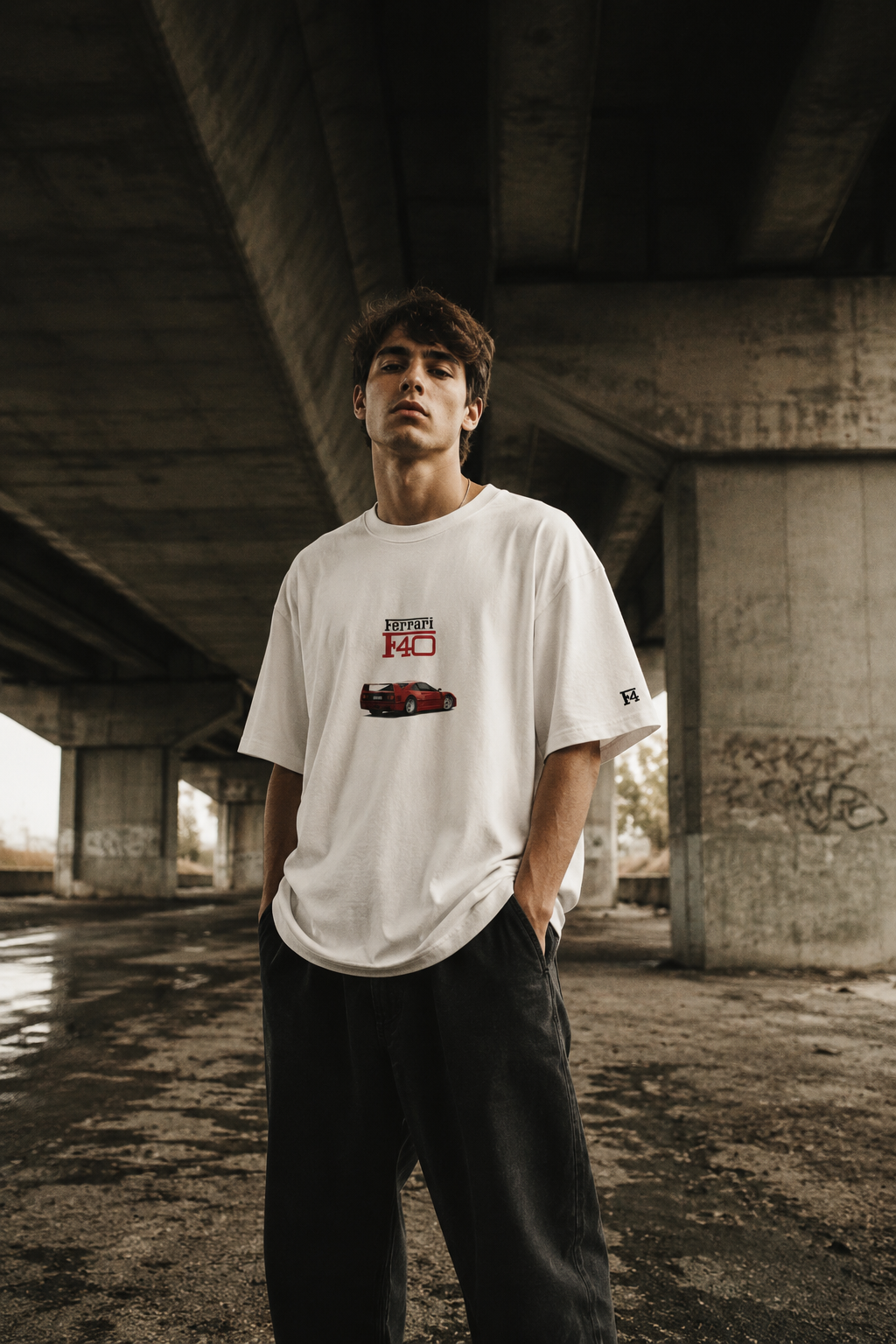 Ferrari F40 - Camiseta Oversize Manga Corta