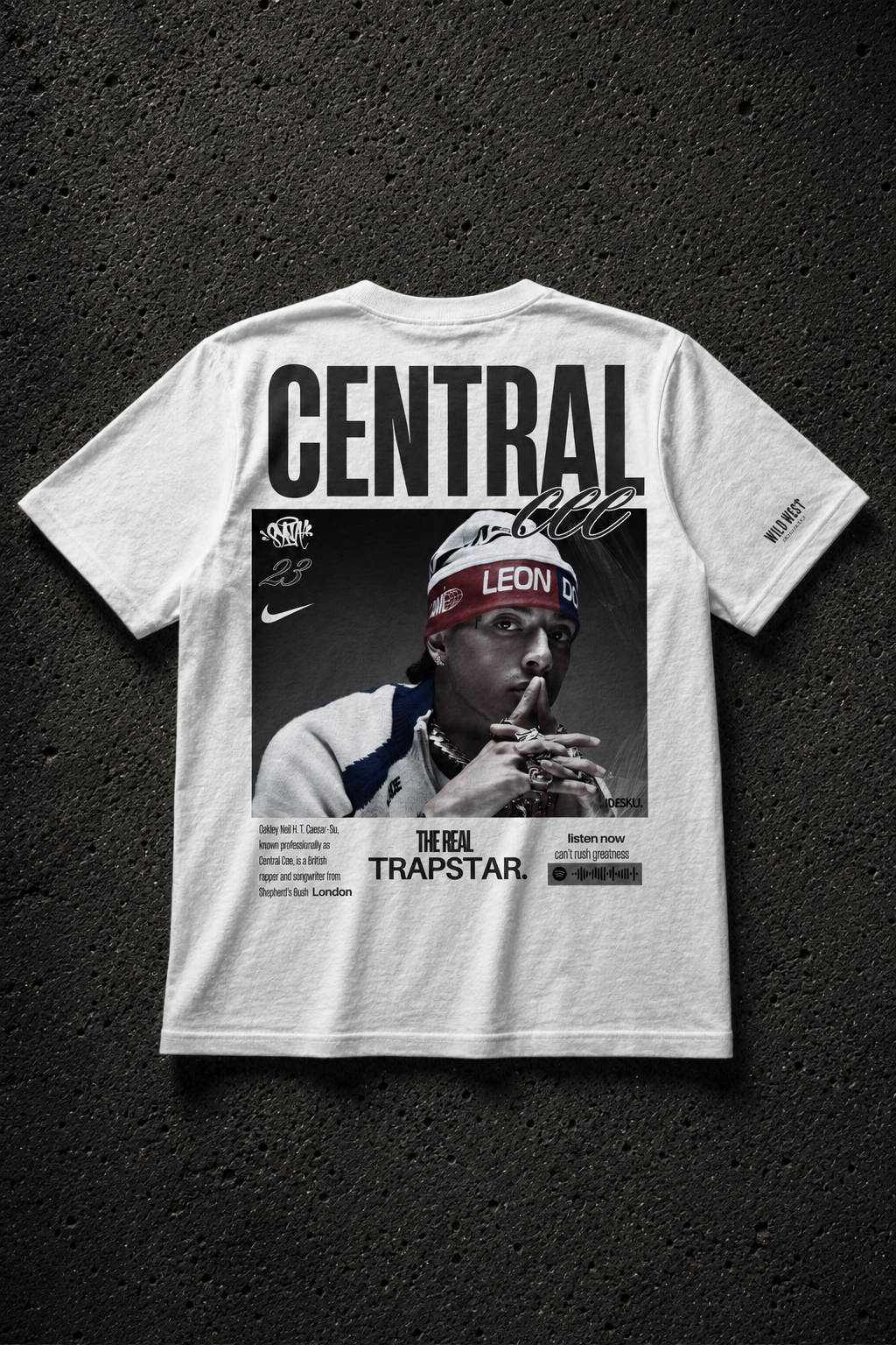 Central Cee - Camiseta Oversize Manga Corta
