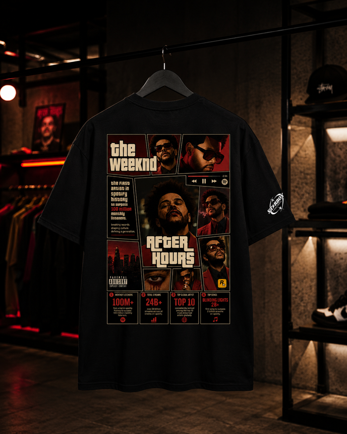 The Weeknd After Hours Magazine - Camiseta Oversize Manga Corta