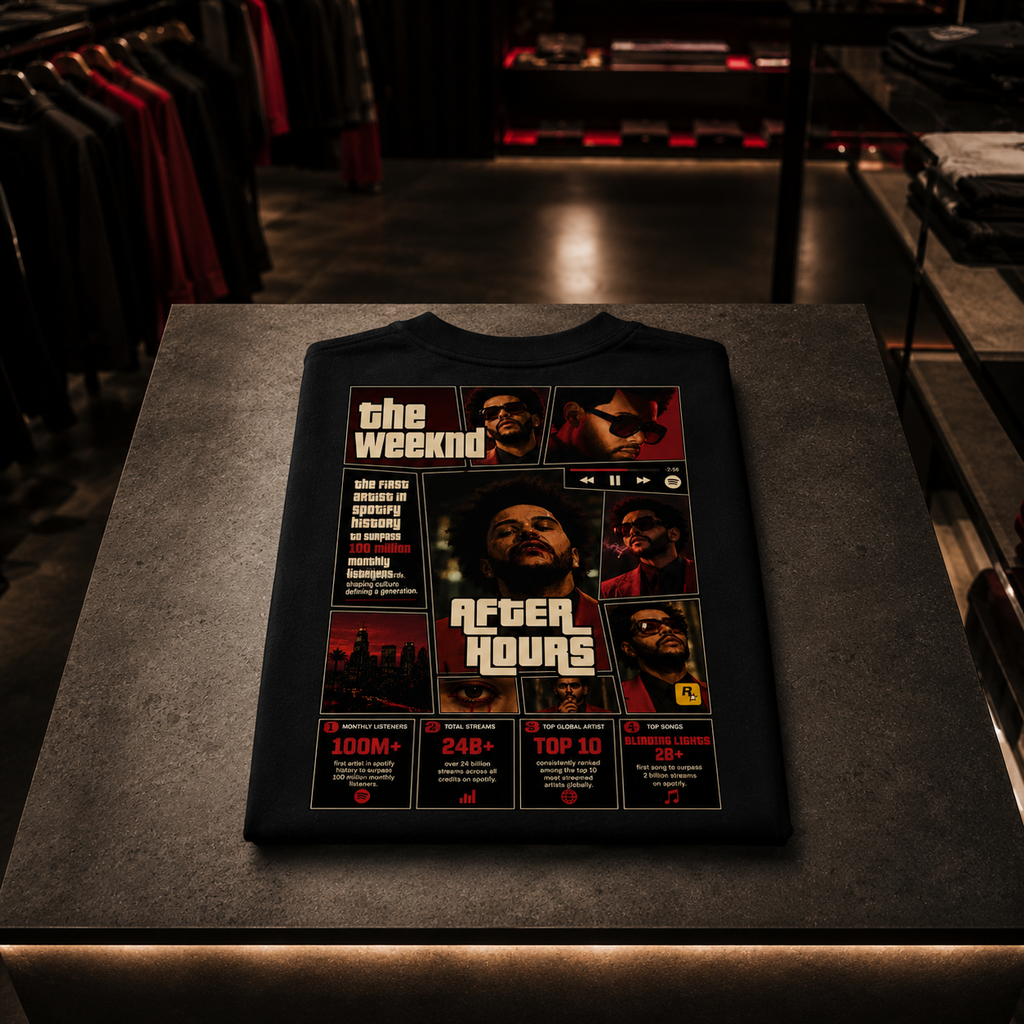 The Weeknd After Hours Tour - Camiseta Oversize Manga Corta