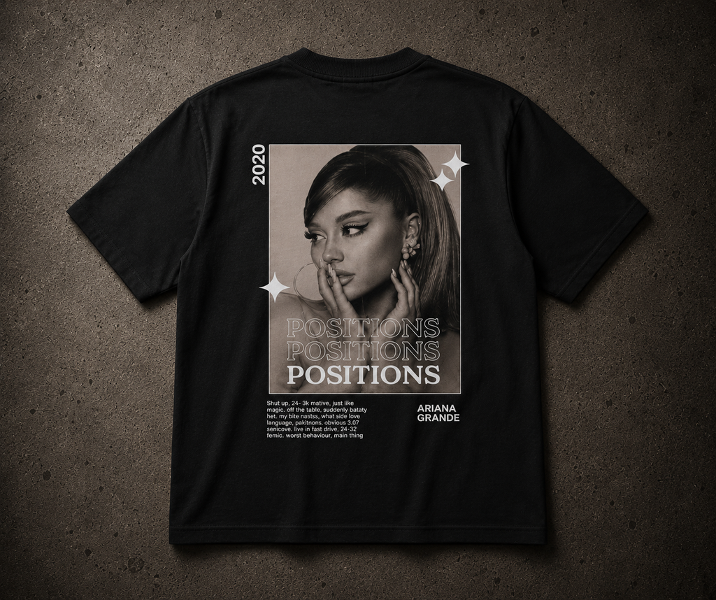 Ariana Grande POSITIONS - Camiseta Oversize Manga Corta