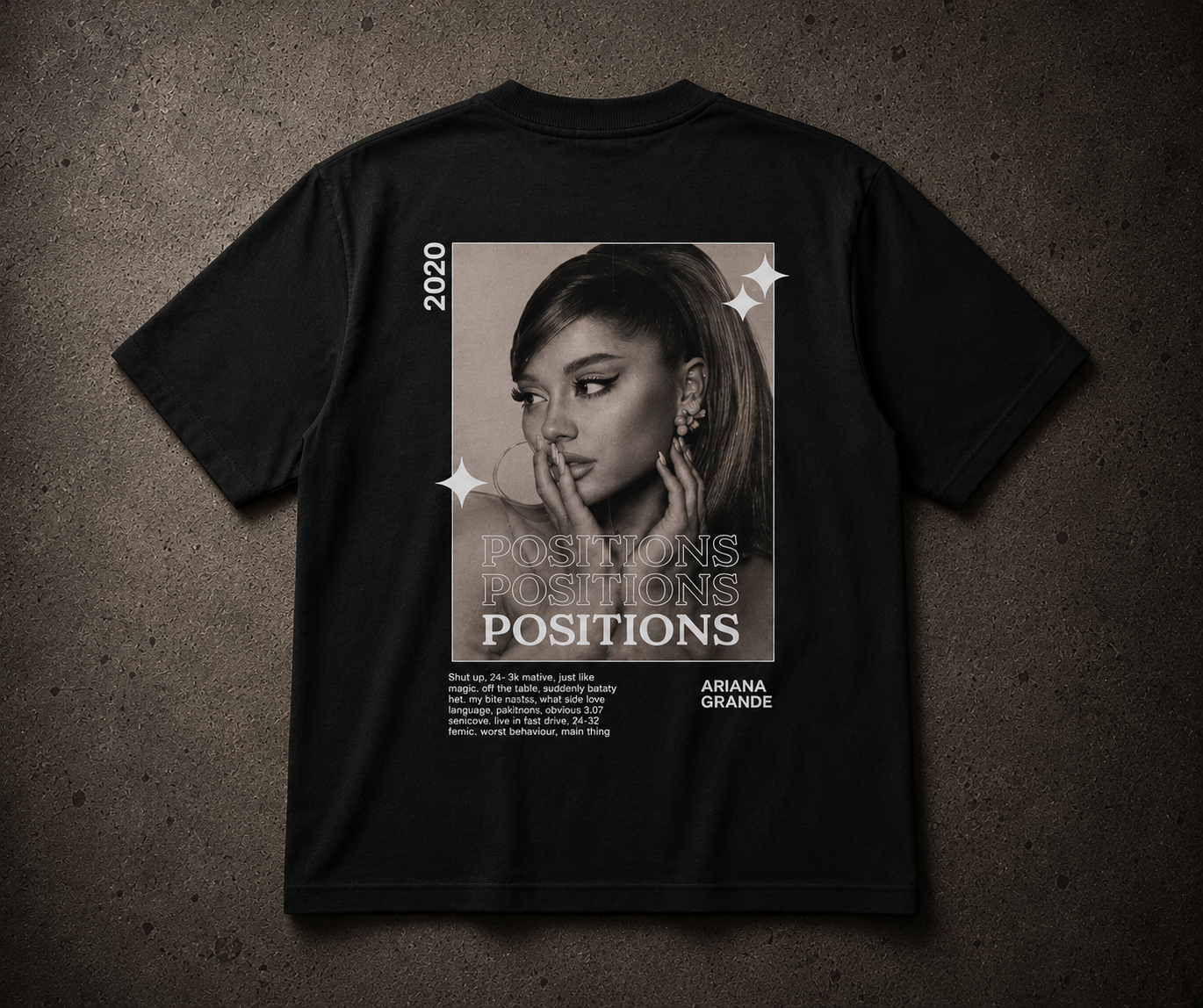 Ariana Grande POSITIONS - Camiseta Oversize Manga Corta