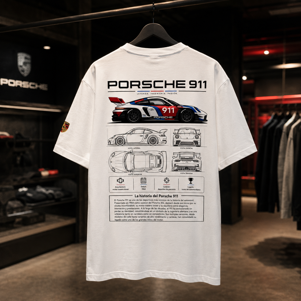 Porsche 911 - Camiseta Oversize Manga Corta