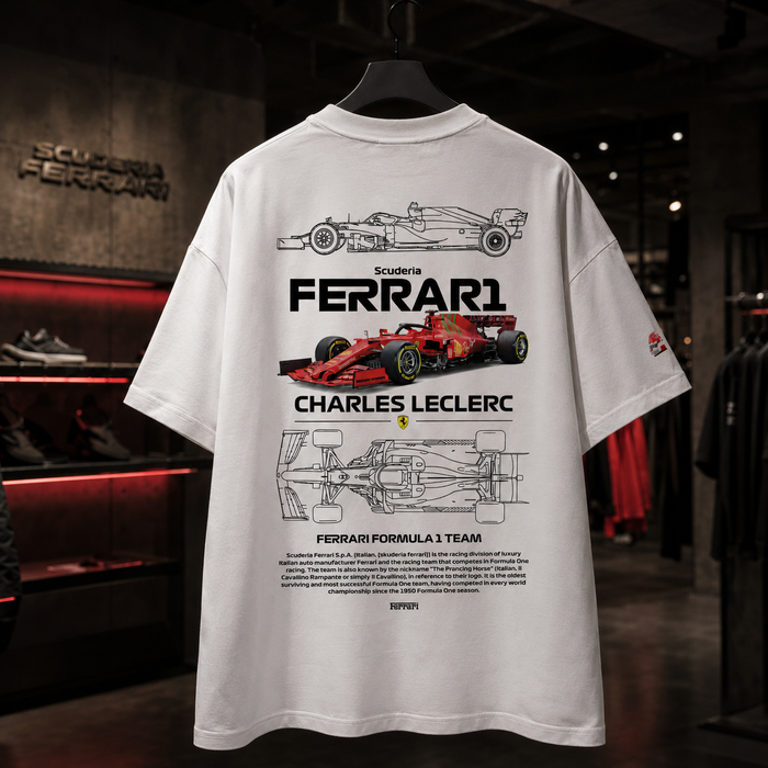 CHARLES LECLERC FERRARI - Camiseta Oversize Manga Corta