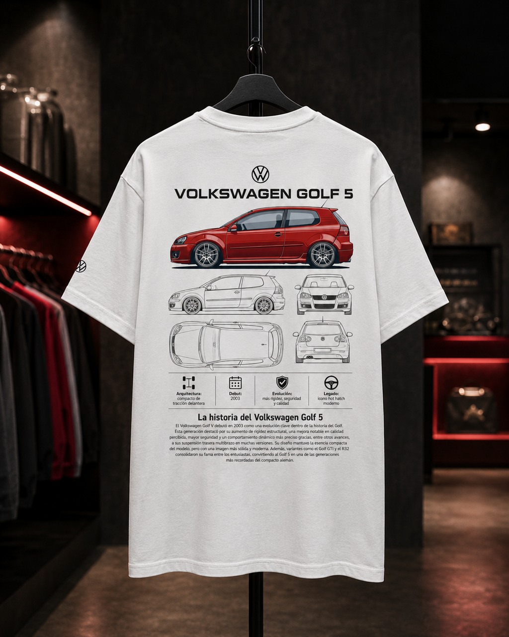 Volkswaguen Golf MK5 - Camiseta Oversize Manga Corta