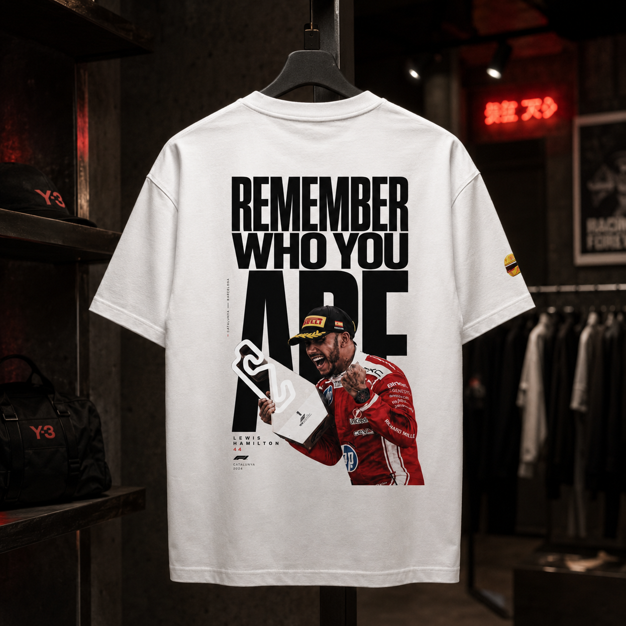 Lewis Hamilton x FERRARI GP de Barcelona 2026 - Camiseta Oversize Manga Corta