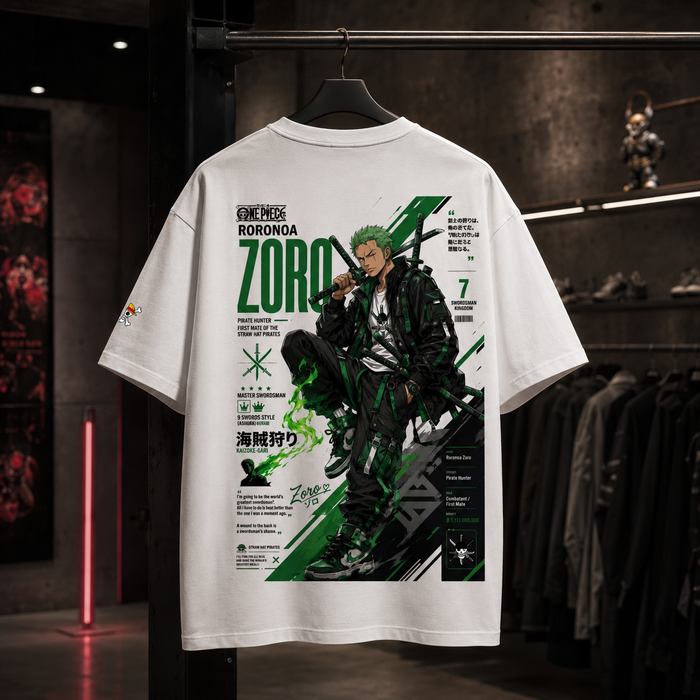 Roronoa Zoro ONE PIECE - Camiseta Oversize Manga Corta