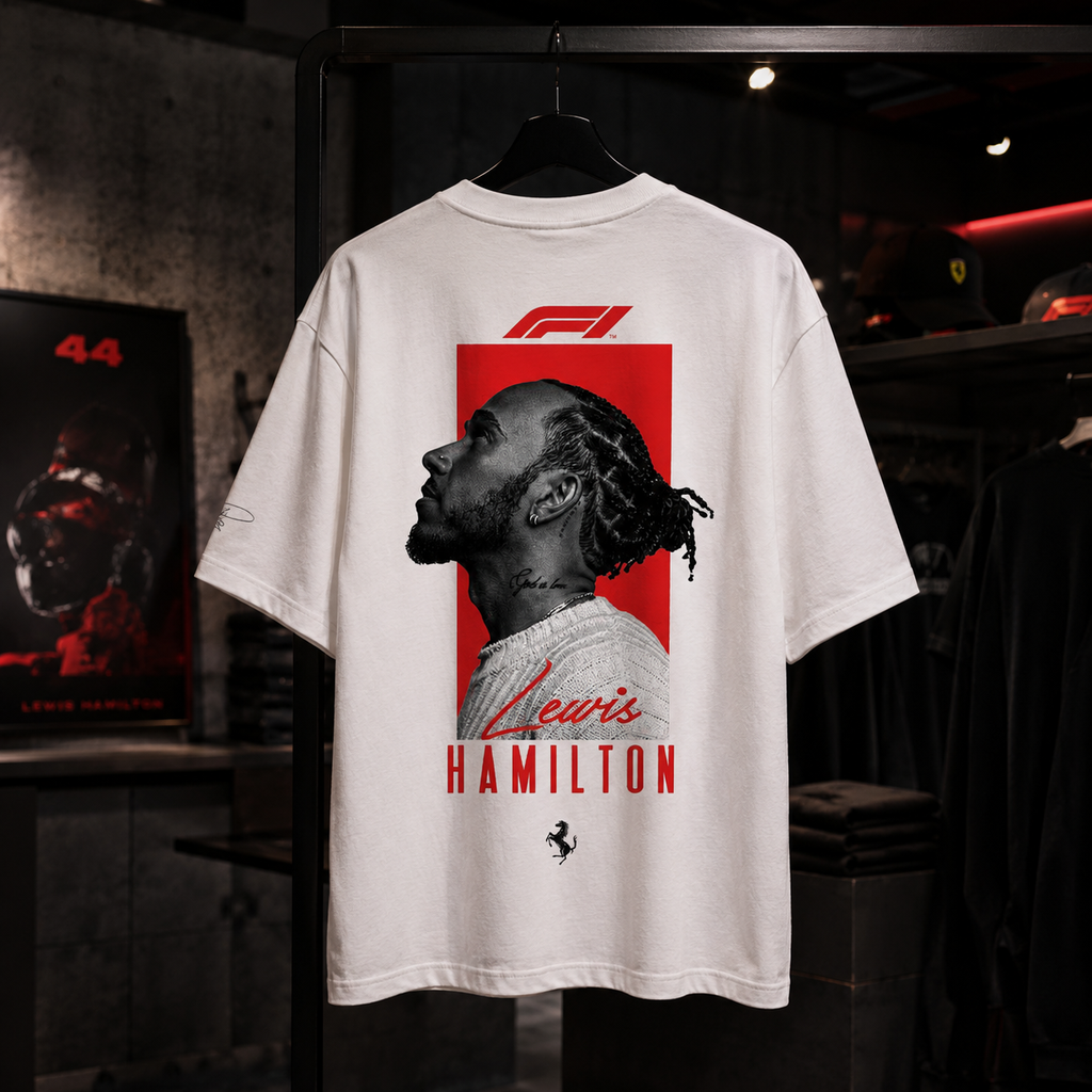 Lewis Hamilton x FERRARI  2026 - Camiseta Oversize Manga Corta