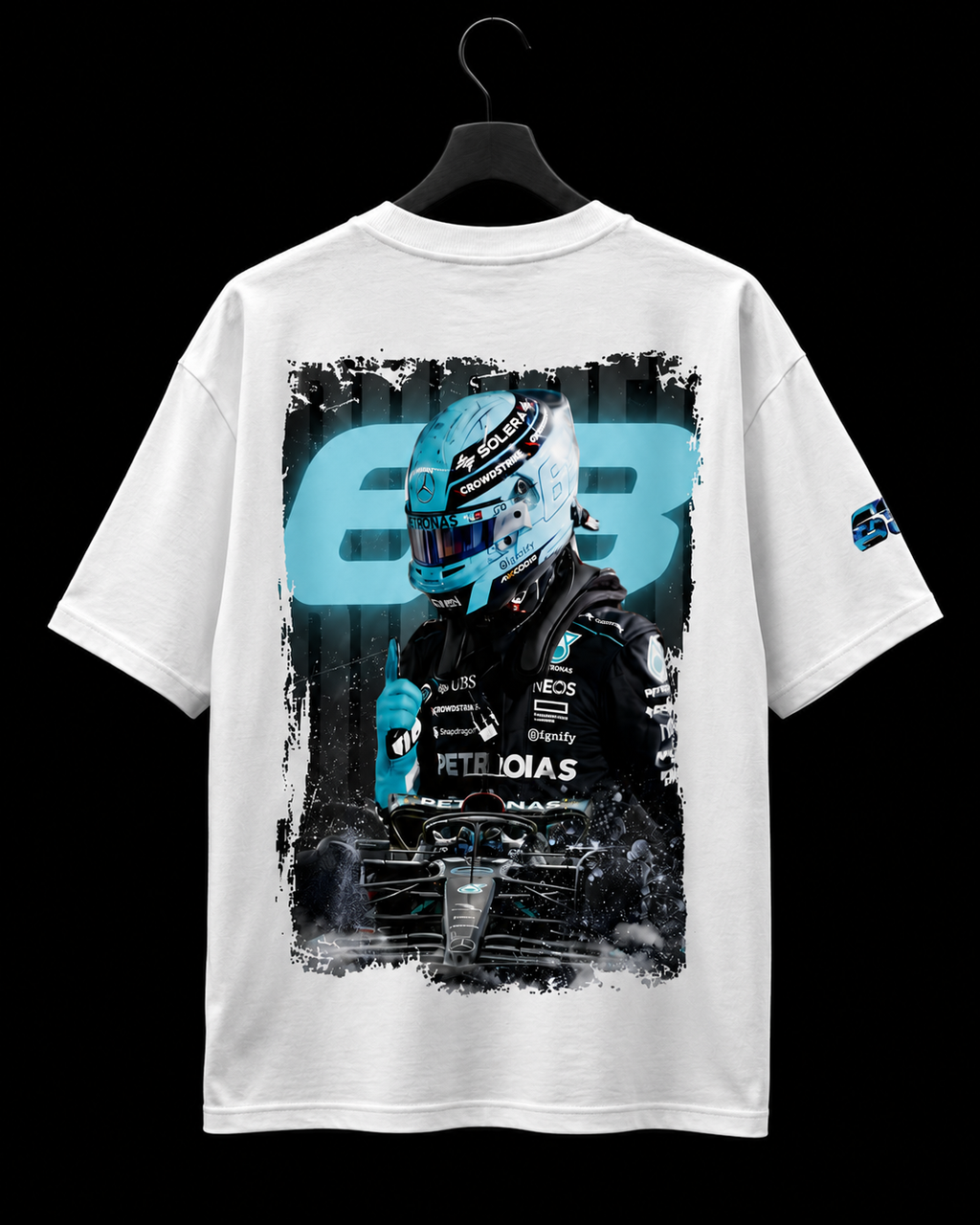 George Russell MERCEDES AMG - Camiseta Oversize Manga Corta