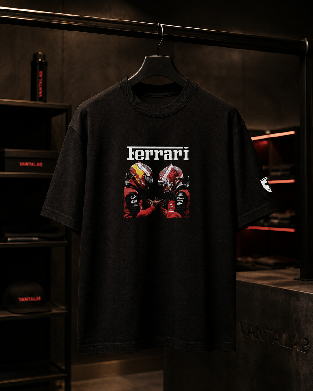 Hamilton & Leclerc FERRARI 2026 - Camiseta Oversize Manga Corta