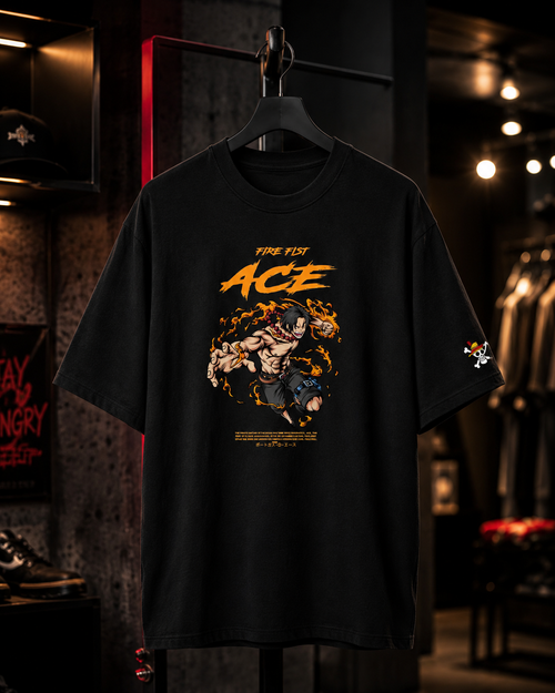 Asce ONE PIECE - Camiseta Oversize Manga Corta