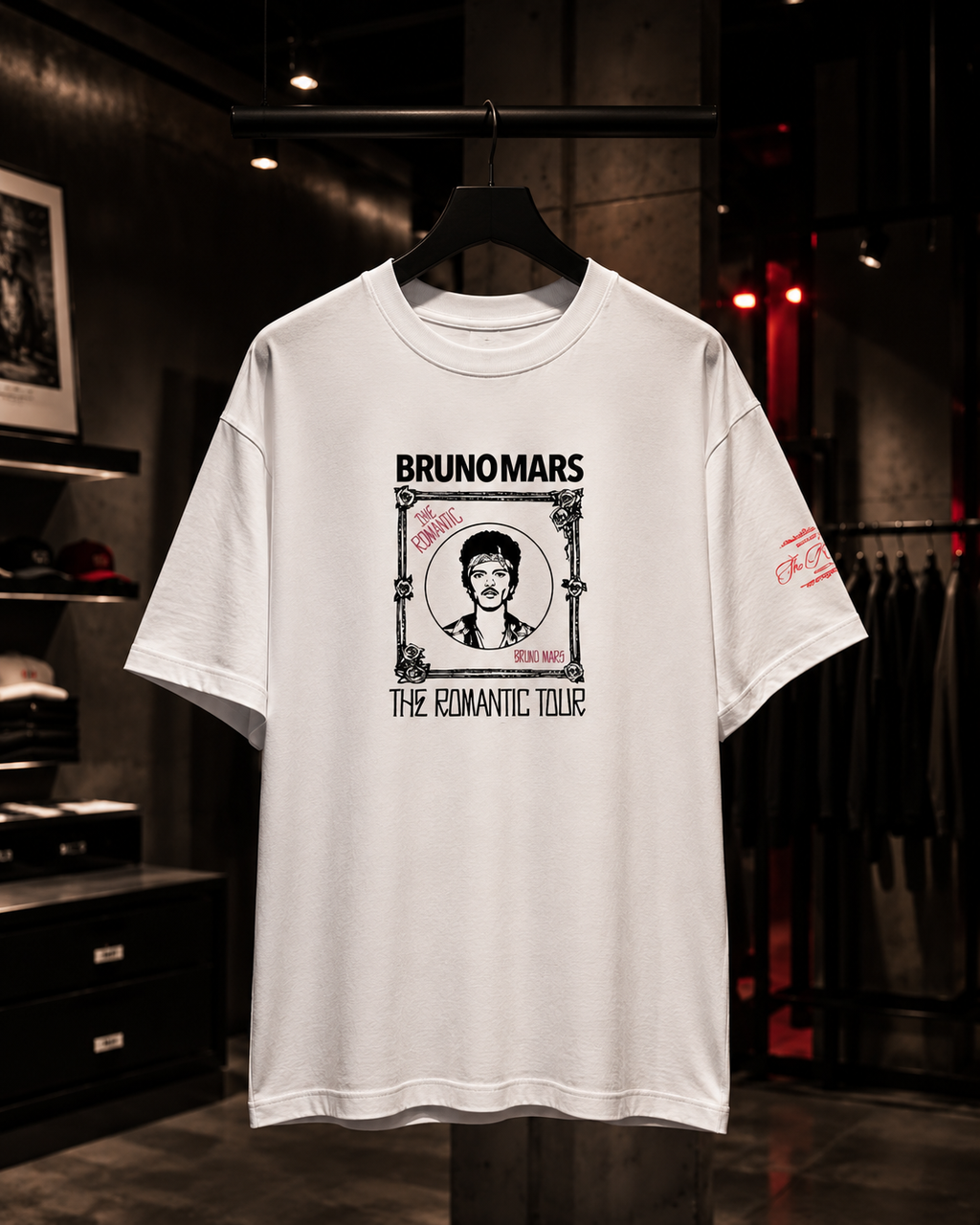 Bruno Mars The Romantic Tour  - Camiseta Oversize Manga Corta