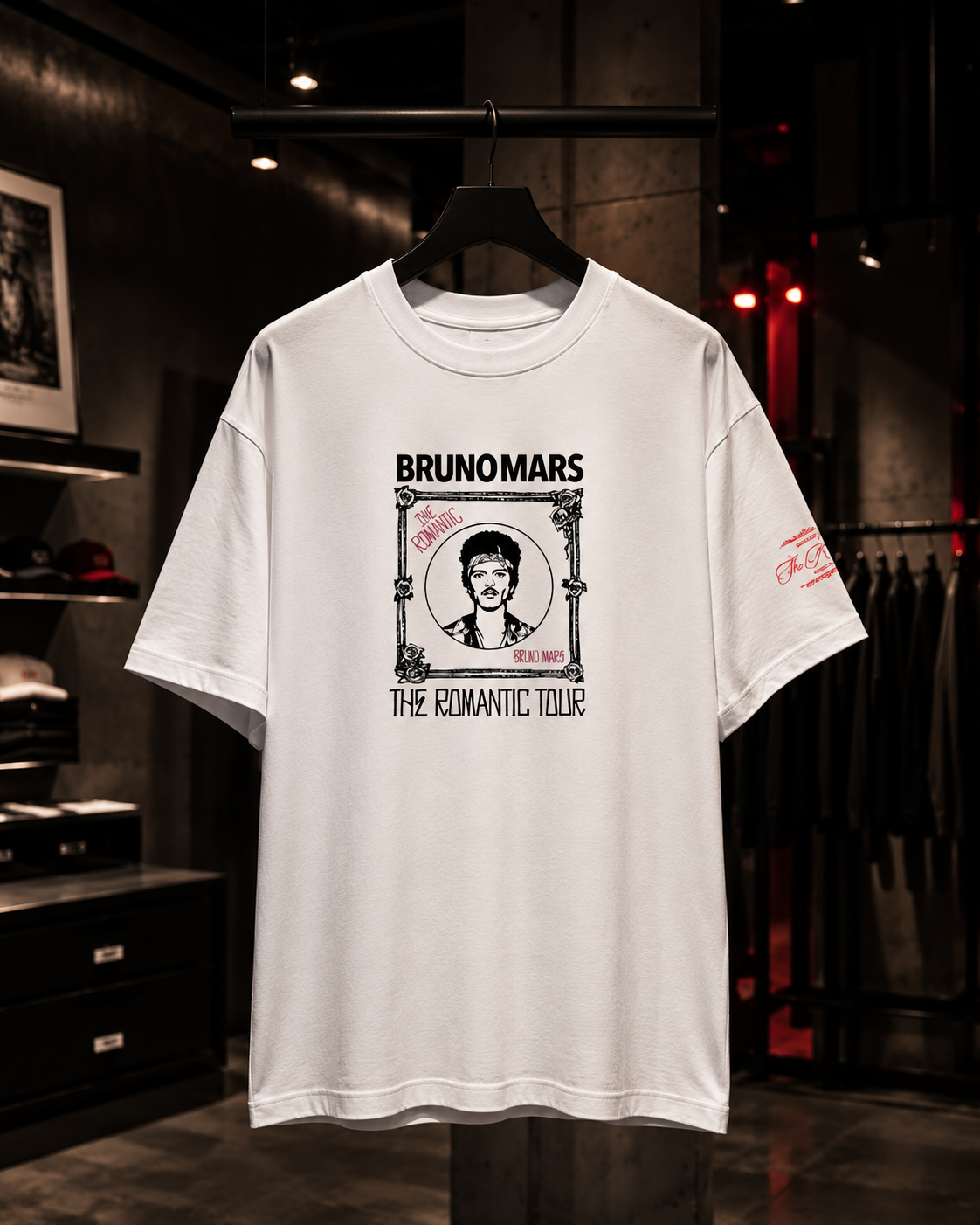 Bruno Mars The Romantic Tour  - Camiseta Oversize Manga Corta