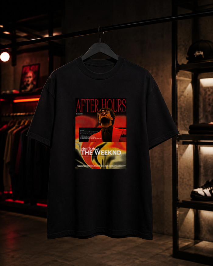The Weeknd After Hours Magazine - Camiseta Oversize Manga Corta