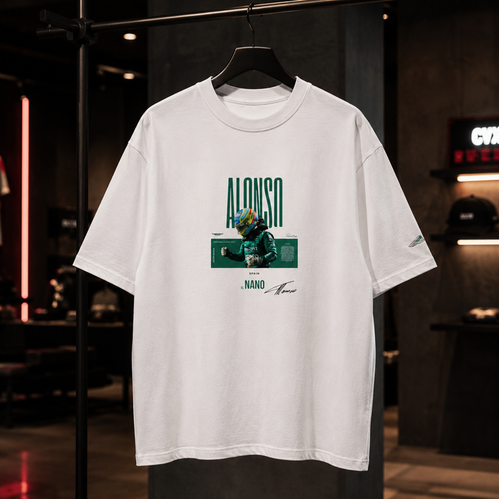 Fernando Alonso x ASTON MARTIN 2026 - Camiseta Oversize Manga Corta