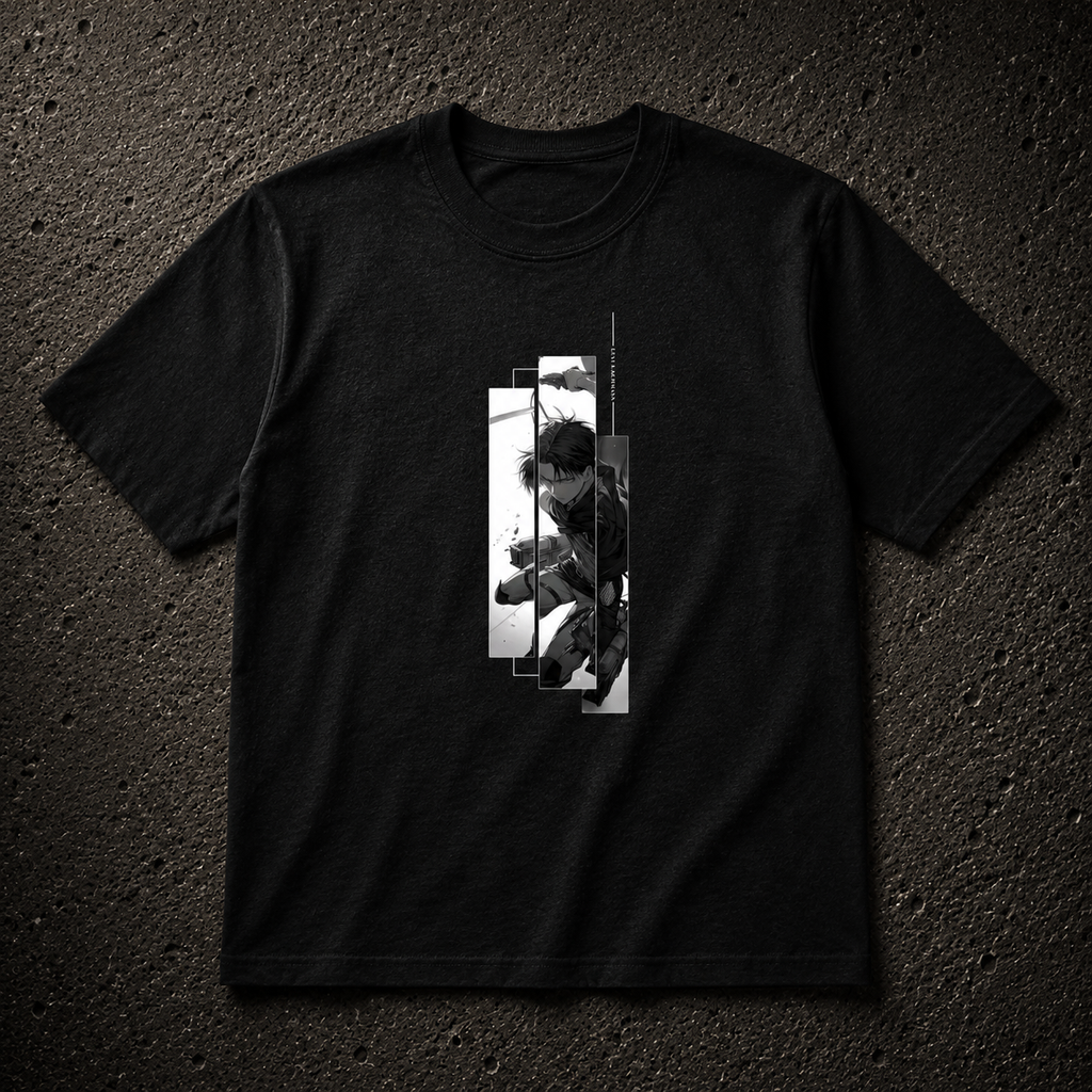 Levi Ackerman AOT - Camiseta Oversize Manga Corta