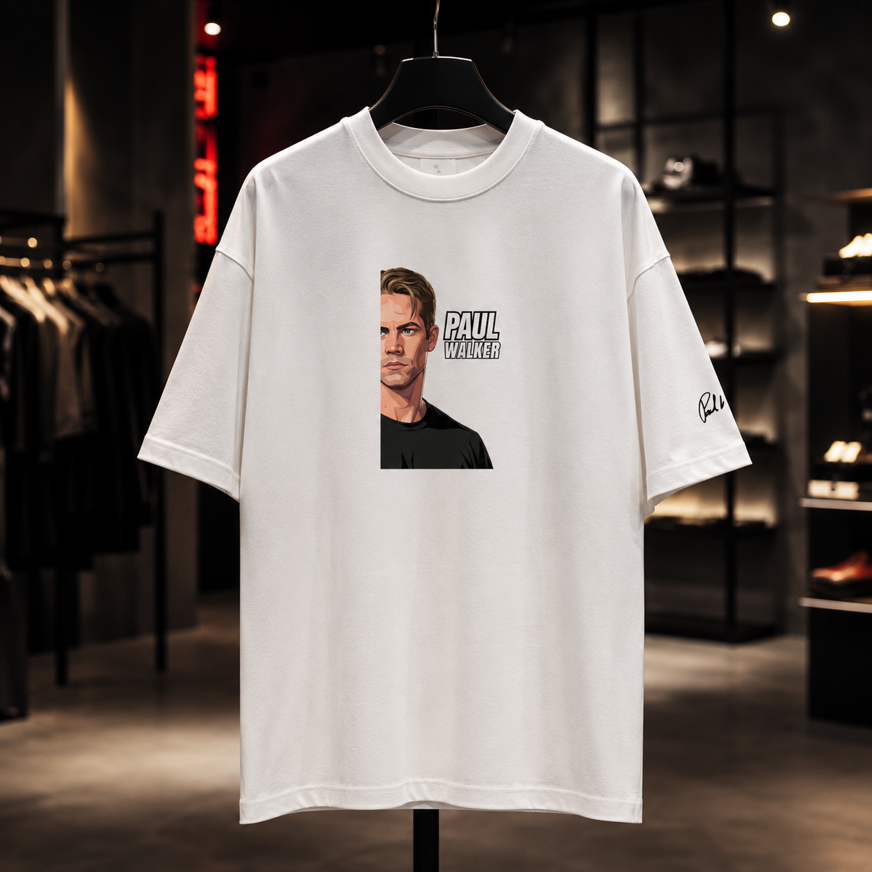 Paul Walker Fast & Furious - Camiseta Oversize Manga Corta