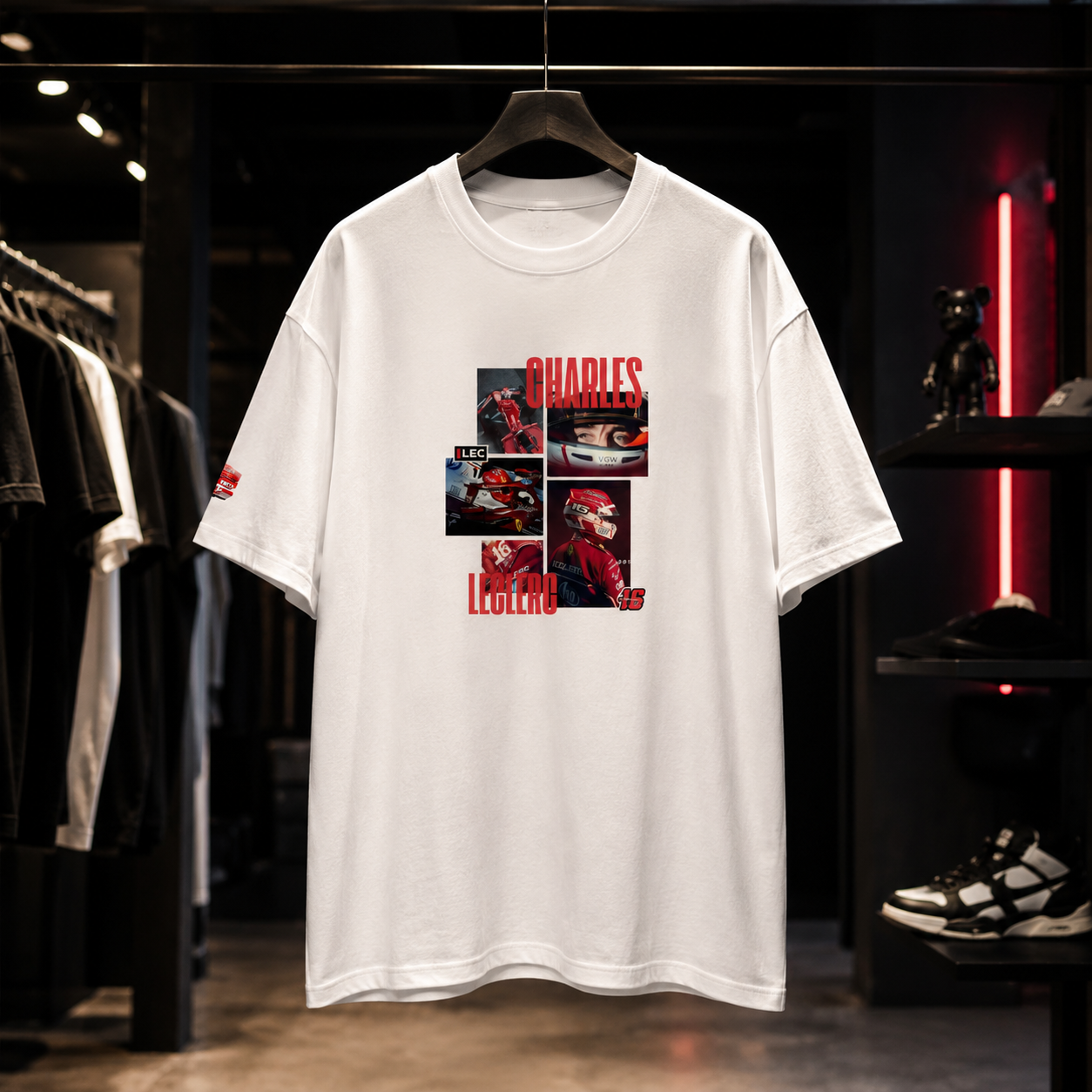 CHARLES LECLERC FERRARI - Camiseta Oversize Manga Corta